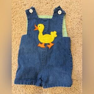 Vintage handmade duck denim Jon Jon overalls baby boy